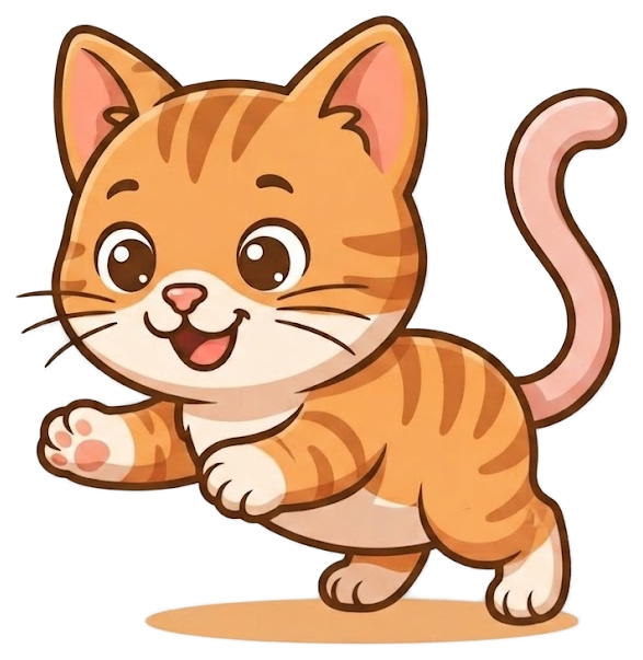 Cheese Cat mascot chasing cheese
